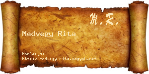 Medvegy Rita névjegykártya